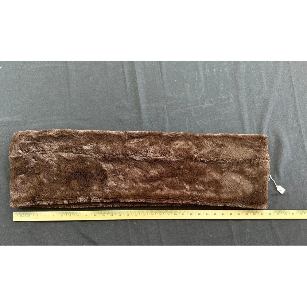 2CHIC Brown Faux Fur Infinity Scarf Plush Winter Neck Warmer Loop Scarf